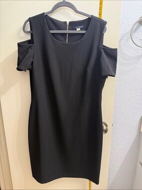 Tommy Hilfiger Black Cold-Shoulder Mini Dress
